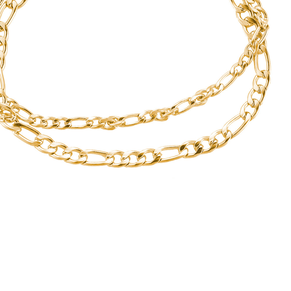 Elegantes Double Chain Armband mit doppeltem Ketten-Design für trendbewusste Looks.