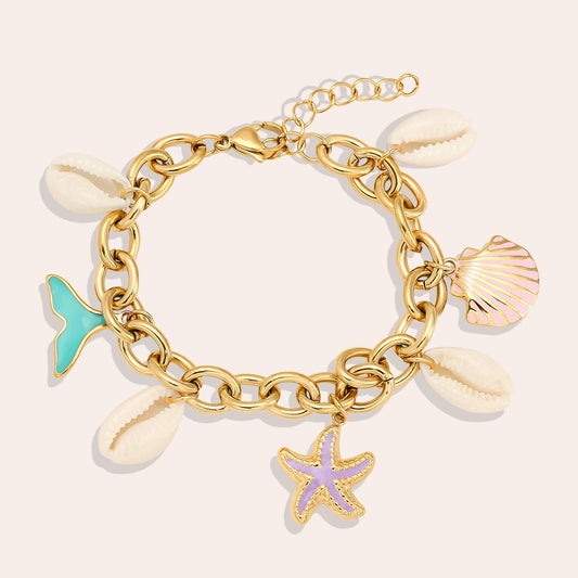 Stilvolles Colorful Ocean Armband mit farbigen Details und maritimen Motiven – perfekt für sommerliche Outfits