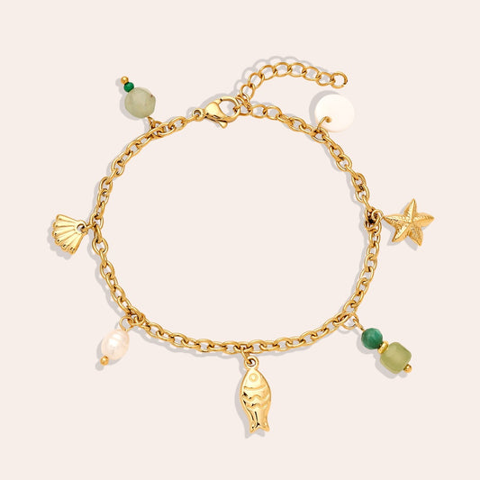 Armband mit Muschel- und Meerestier-Charms