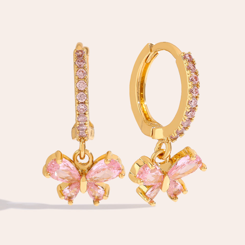 Stilvolle Diamond Butterfly Ohrringe – edler Schmuck mit Diamanten und Schmetterling.