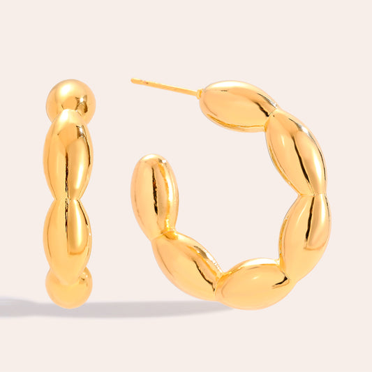 Stilvolle Ohrringe im Oval Bean Stil für moderne Looks