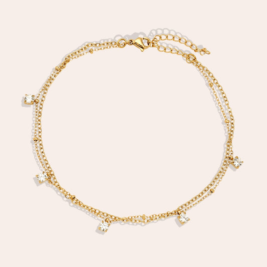 Fußkette im Two Chain Stil – modernes Damenaccessoire