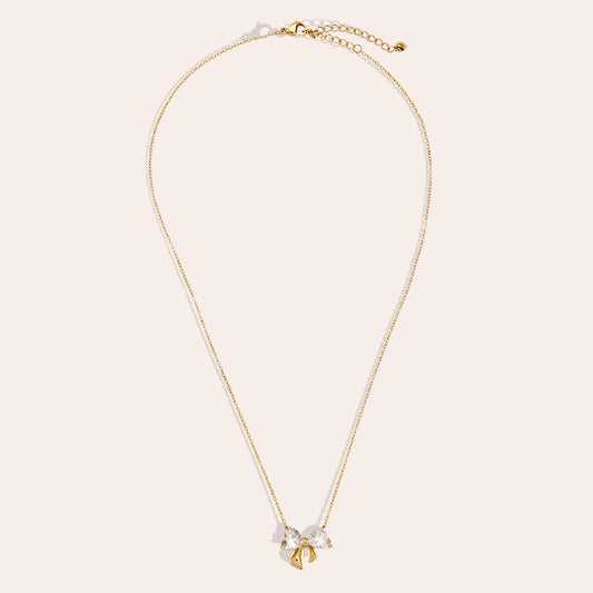 Klassische Vintage Bowtie Halskette, ideal für besondere Anlässe und elegante Outfits.