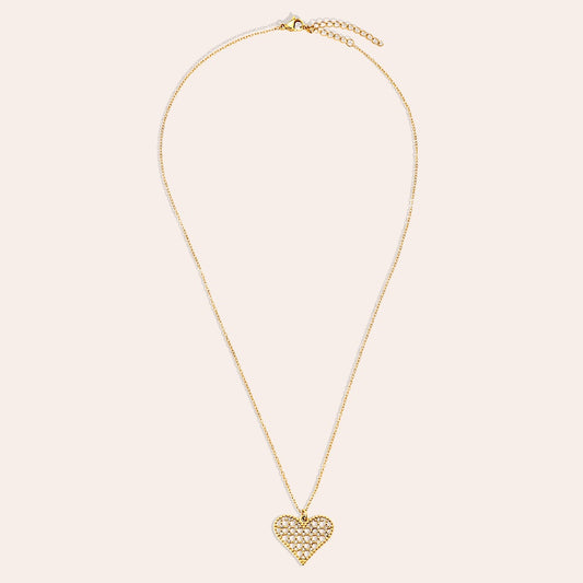 Zarte Grille Heart Halskette – eine elegante Wahl mit einem filigranen Herzanhänger für einen femininen Stil.