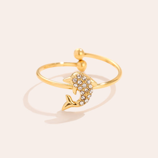 Eleganter Ring in Delfinform für deinen Look