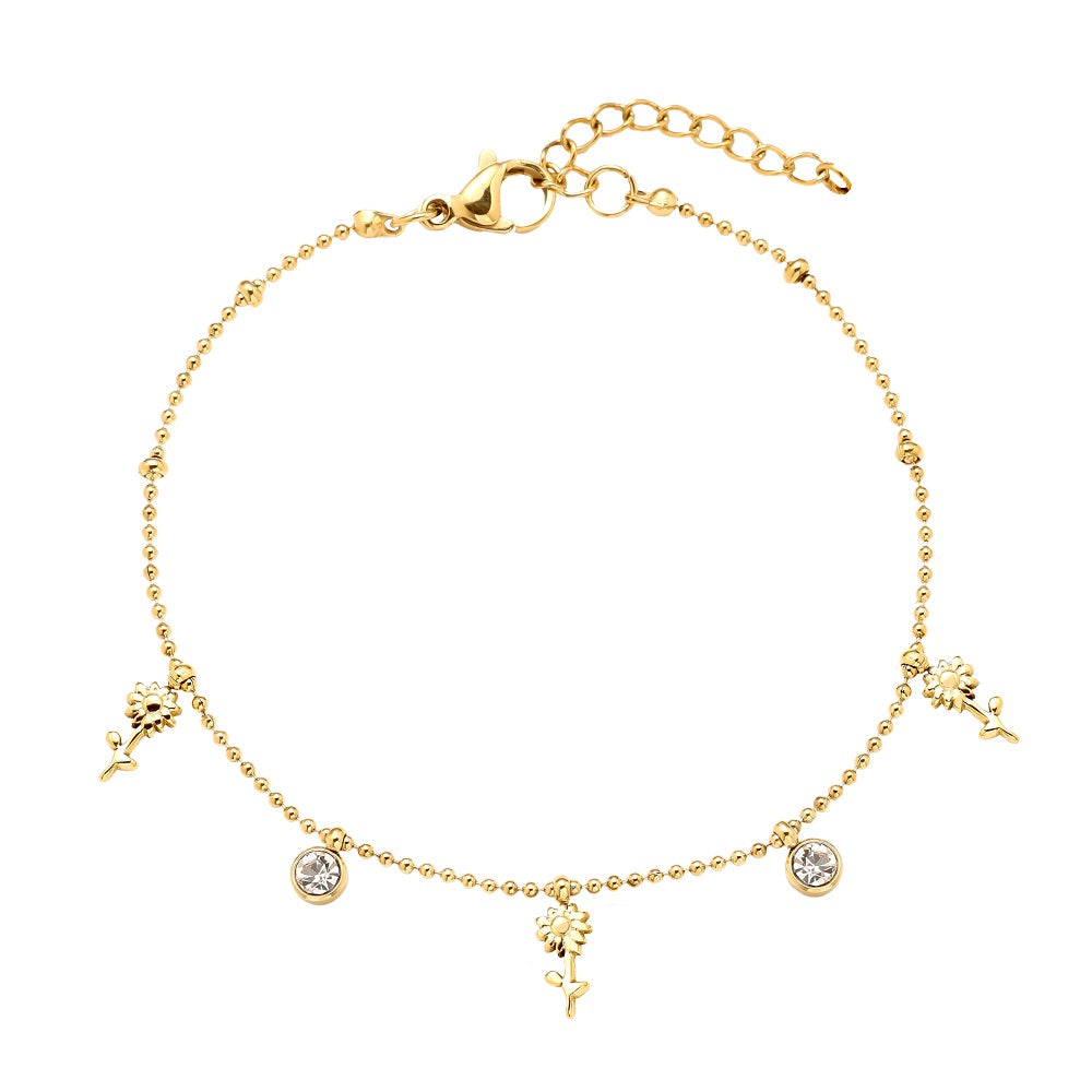 Mini Flower Armband – zartes Design mit floralen Elementen für eleganten Look.