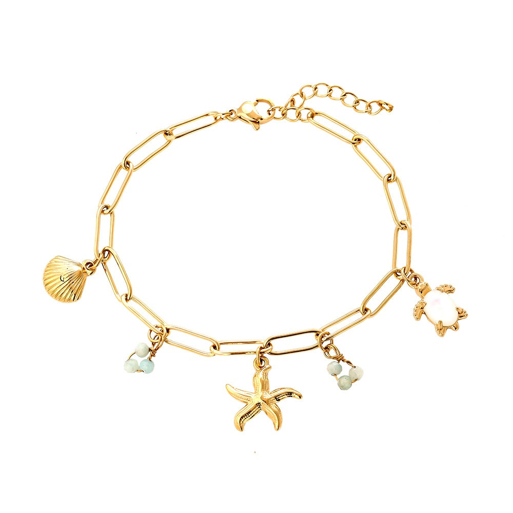 Sea Life und Naturstein Armband – einzigartiger Schmuck mit maritimem Flair.