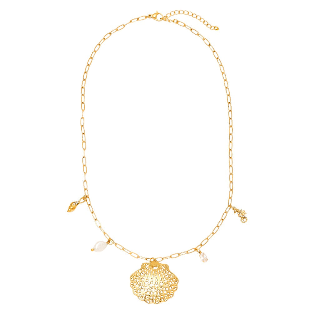 Halskette mit maritimen Charms im Ocean-Design für Damen