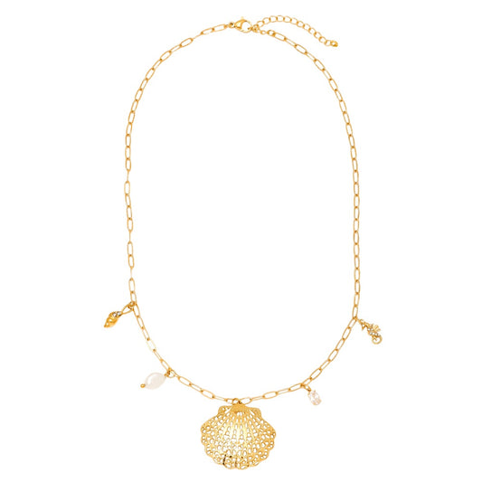 Halskette mit maritimen Charms im Ocean-Design für Damen