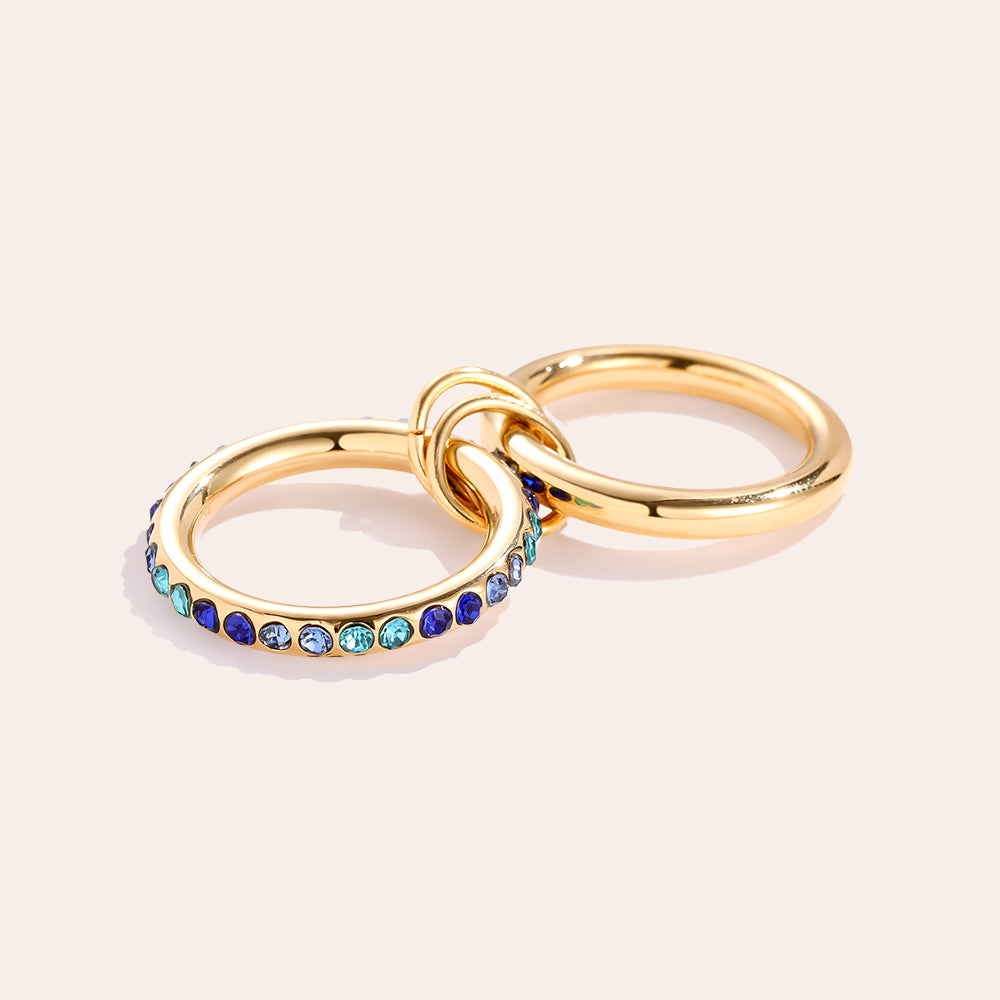 Color Layer Ring Blau – modischer Ring mit farbigem Design