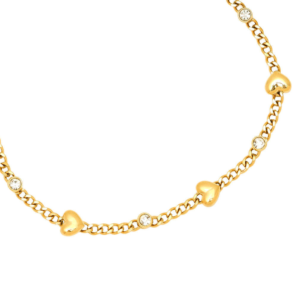 Verspieltes Armband mit kleinen Herzchen für romantische Looks