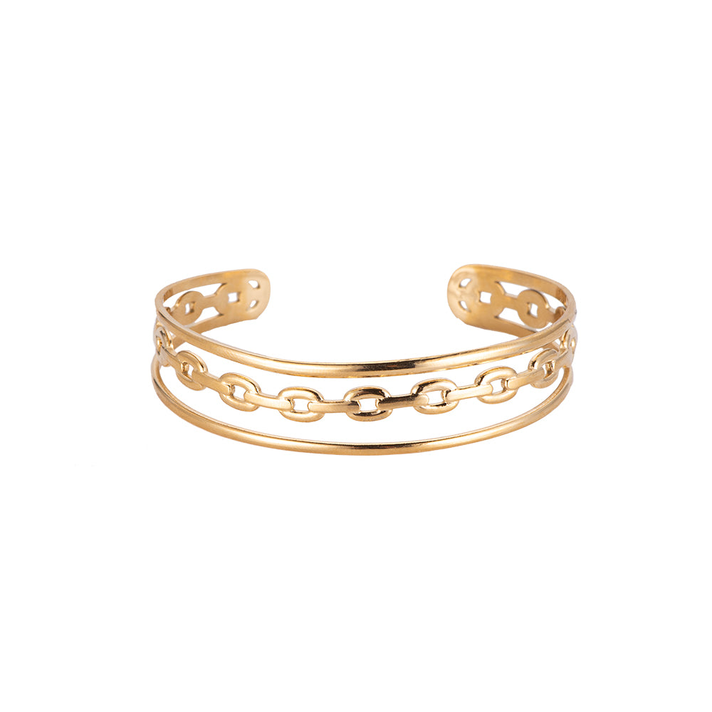 Eleganter Classic Chain Armreifen im minimalistischen Kettenstil für einen stilvollen Akzent.
