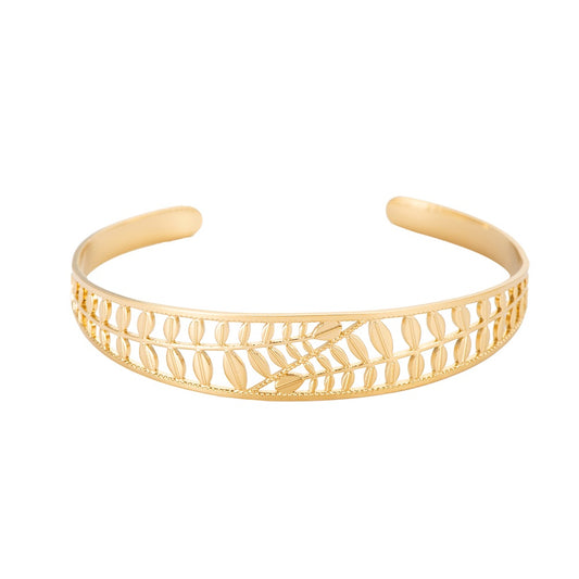 Leaf Armreifen mit elegantem Blattdesign für einen natürlichen Look.