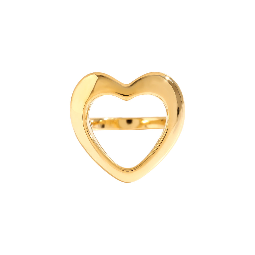 Großer Herz Ring für Damen – elegantes Design, ideal für besondere Anlässe.