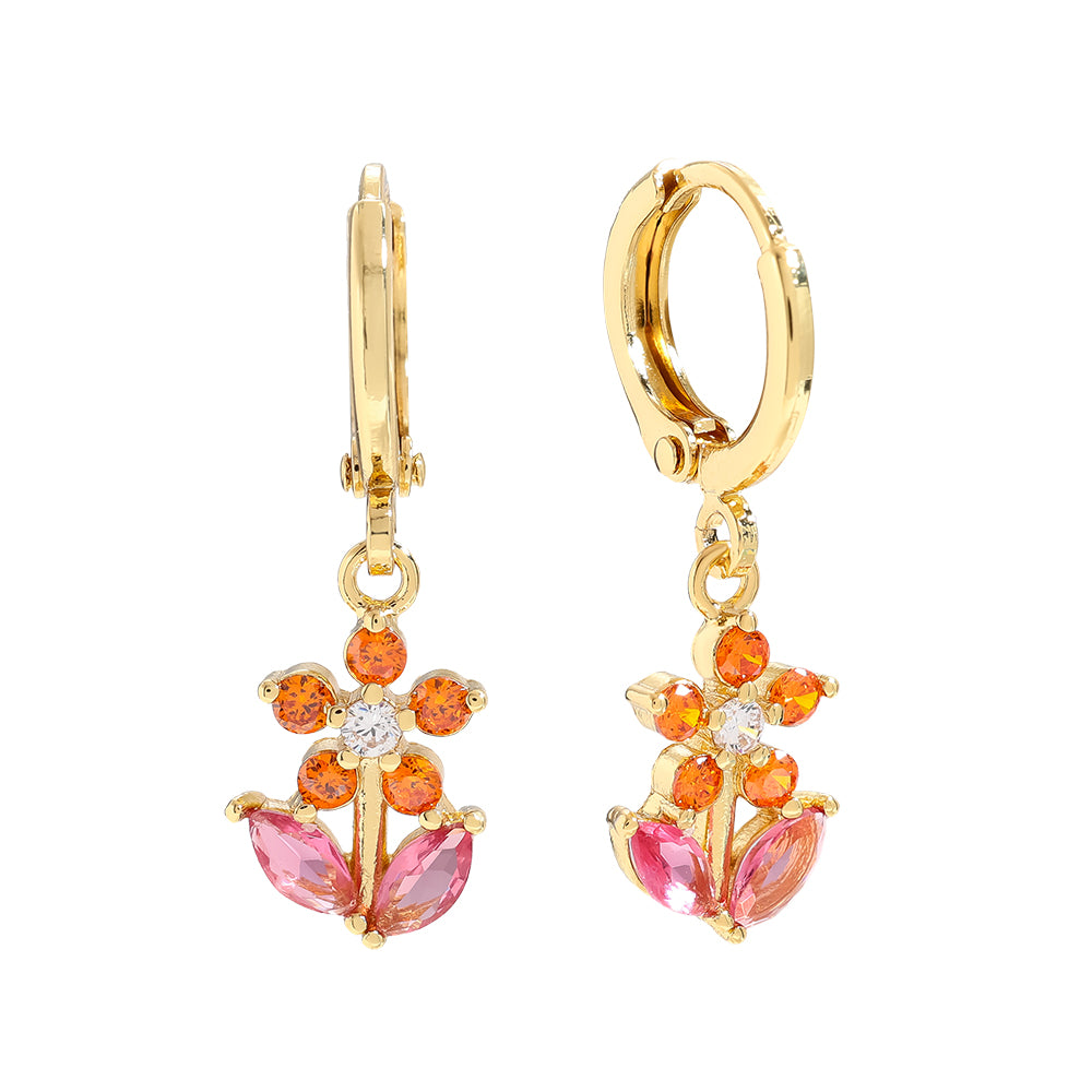 Zarte Flower Leaf Ohrringe, die deinem Outfit eine frische, blumige Note verleihen.