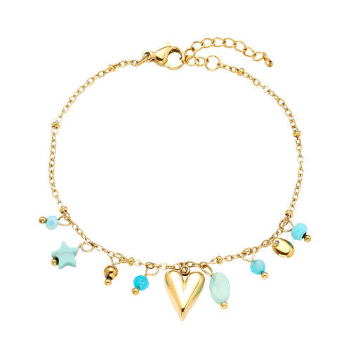 Blaues Steine Armband mit eleganten Details