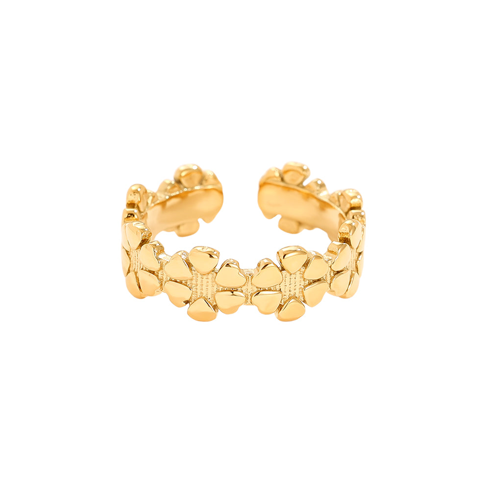 Feiner Blumen Ring mit floralen Details