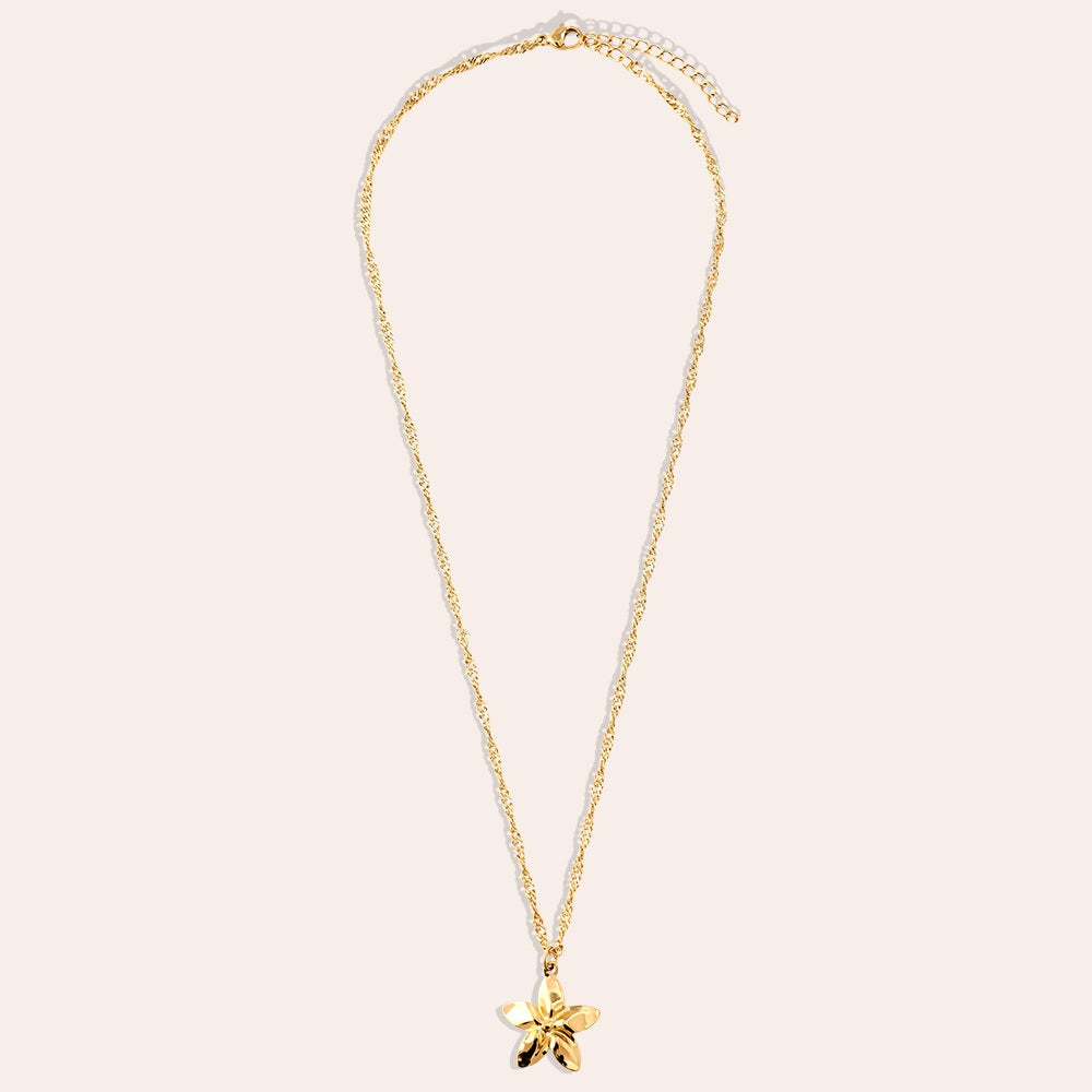 Elegante Single Flower Halskette – ein minimalistisches Design mit einer einzelnen Blume als Anhänger.