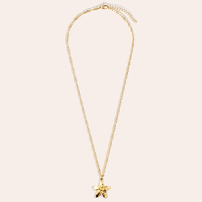 Elegante Single Flower Halskette – ein minimalistisches Design mit einer einzelnen Blume als Anhänger.