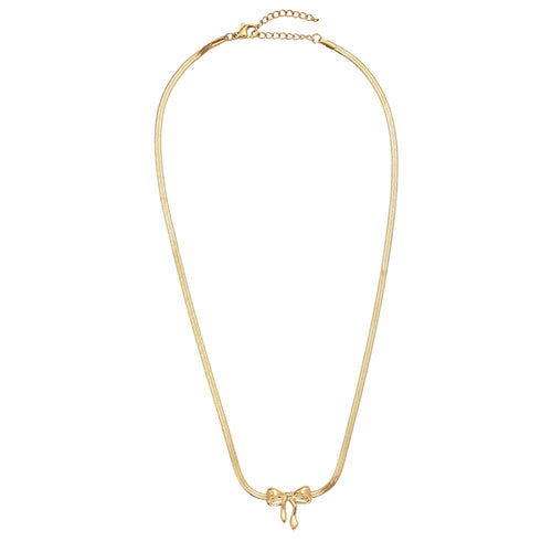 Elegante Bowtie Snake Halskette mit einzigartigem Design, ideal für stilvolle Akzente.