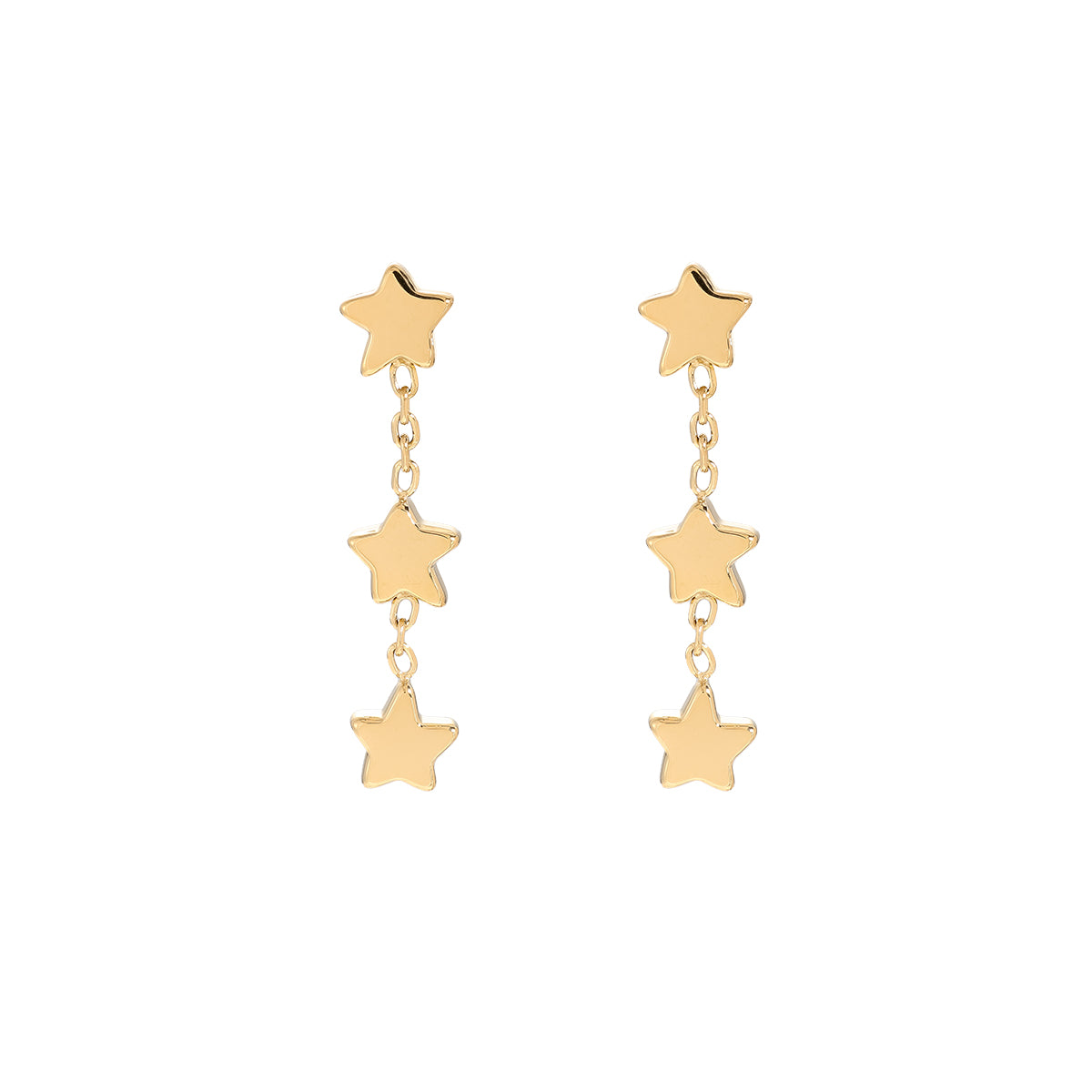 Chain Stars Ohrstecker – Zarte Ohrstecker mit Ketten- und Stern-Design für einen eleganten Look