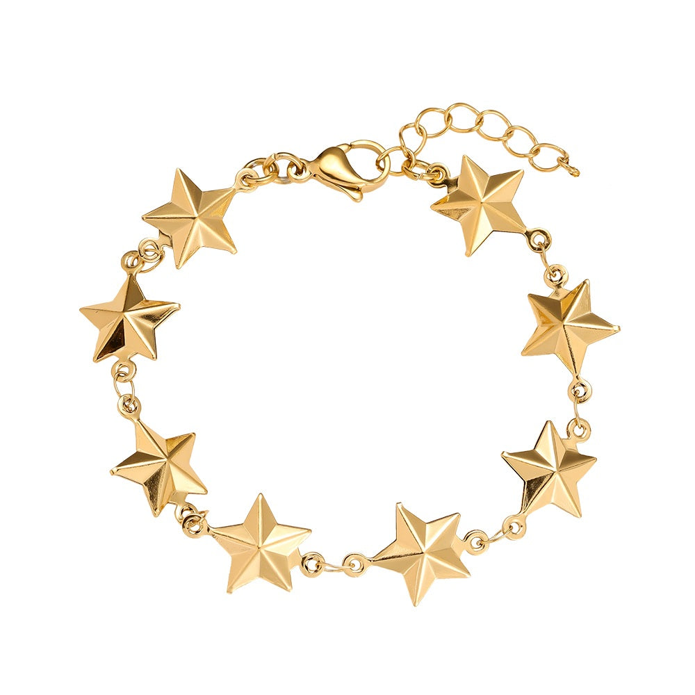 Stilvolles Chained Stars Armband – elegantes Design mit Sternen.