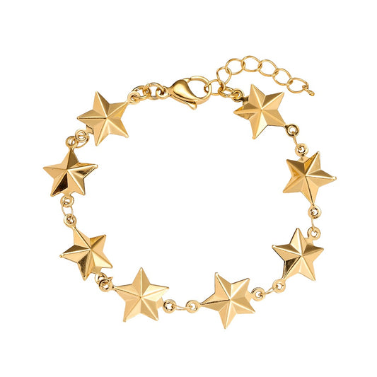 Stilvolles Chained Stars Armband – elegantes Design mit Sternen.