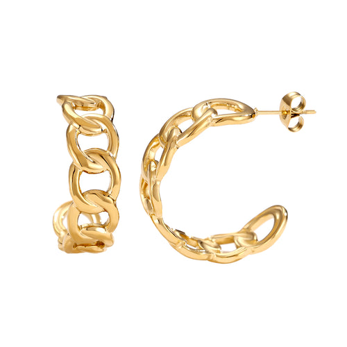 Die Chains Ohrstecker verleihen deinem Look eine moderne und minimalistische Note mit ihrem eleganten Ketten-Design.