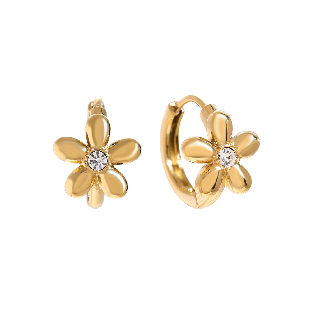 Chic Flower Ohrringe mit blumigem Design – perfekt für einen eleganten Look.