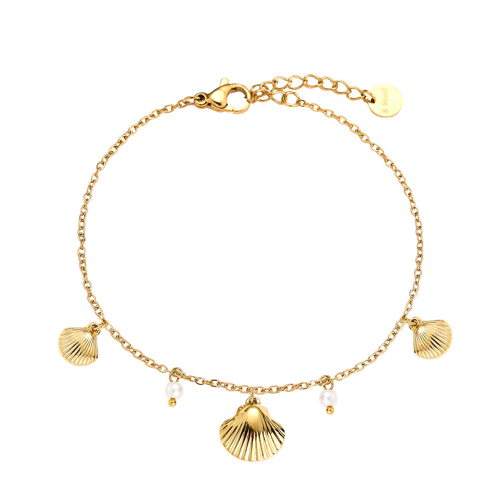 Clam Armband – Elegantes Schmuckstück mit Muschel-Anhänger und Perlen