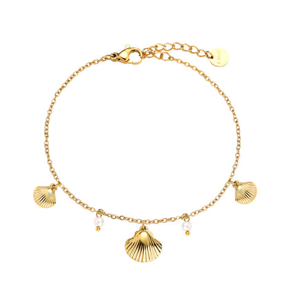 Clam Armband – Elegantes Schmuckstück mit Muschel-Anhänger und Perlen