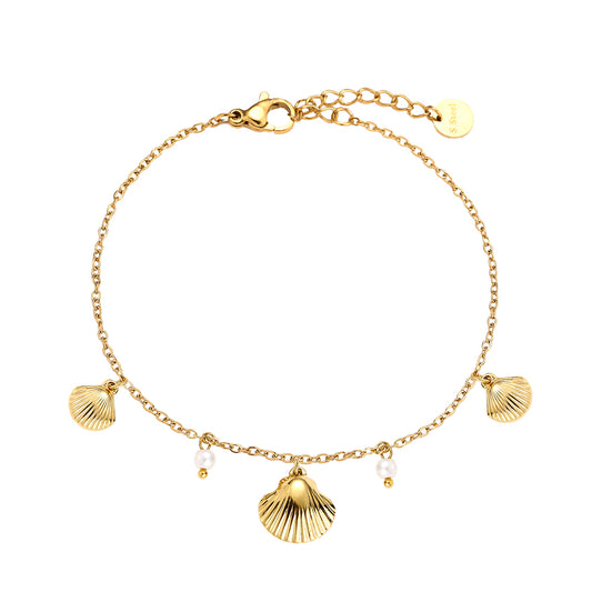 Clam Armband – Elegantes Schmuckstück mit Muschel-Anhänger und Perlen