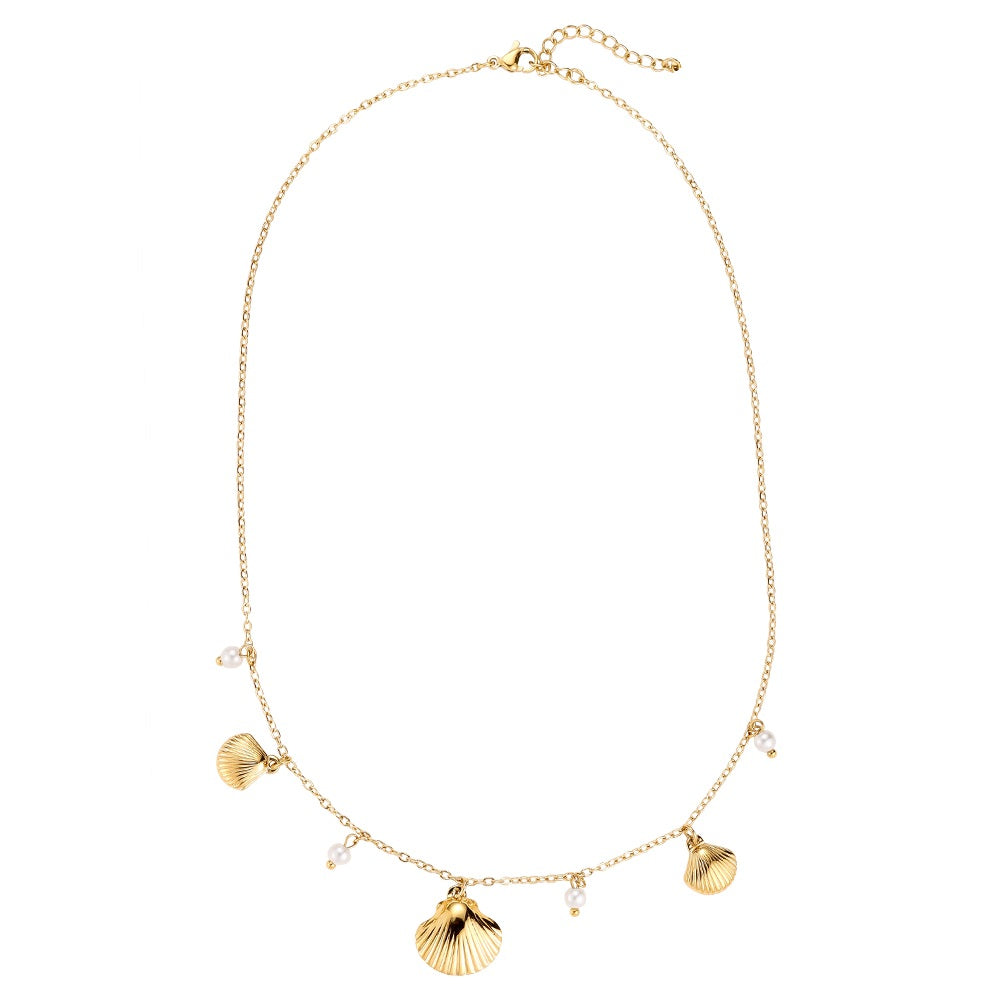 Clam Halskette mit Muschel-Anhänger für einen eleganten und natürlichen Look.