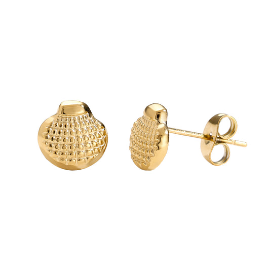 Clam Ohrstecker mit einem eleganten Muschelmotiv für einen natürlichen Look.