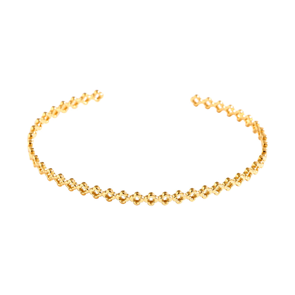 Clover Armreifen – eleganter Armreif mit kleinem Kleeblatt-Design