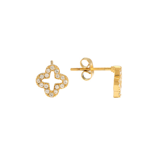 Clover Ohrstecker mit stilvollem, vierblättrigem Design für einen eleganten Look.