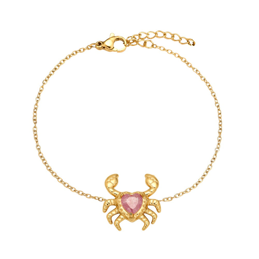 Maritimes Armband mit Krabben-Element für Damen