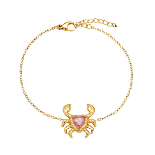 Maritimes Armband mit Krabben-Element für Damen