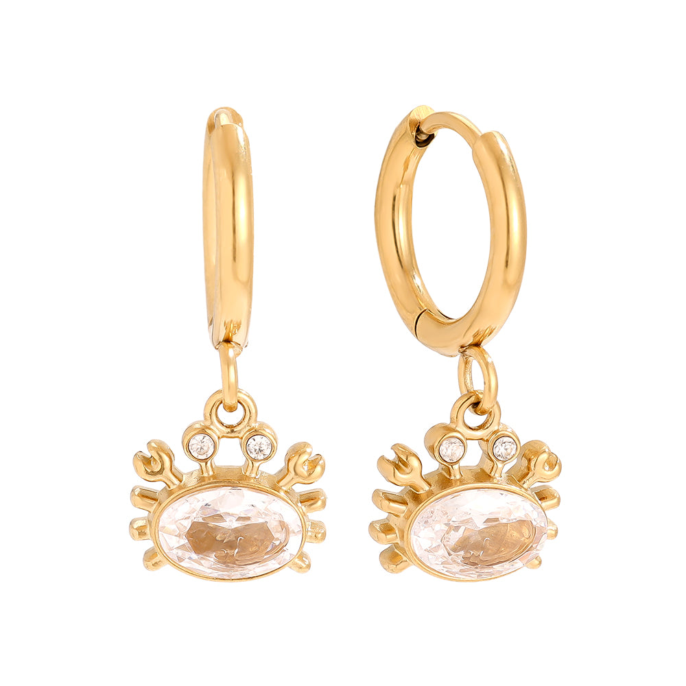 Crab Ohrringe mit Krebs-Motiv für Damen