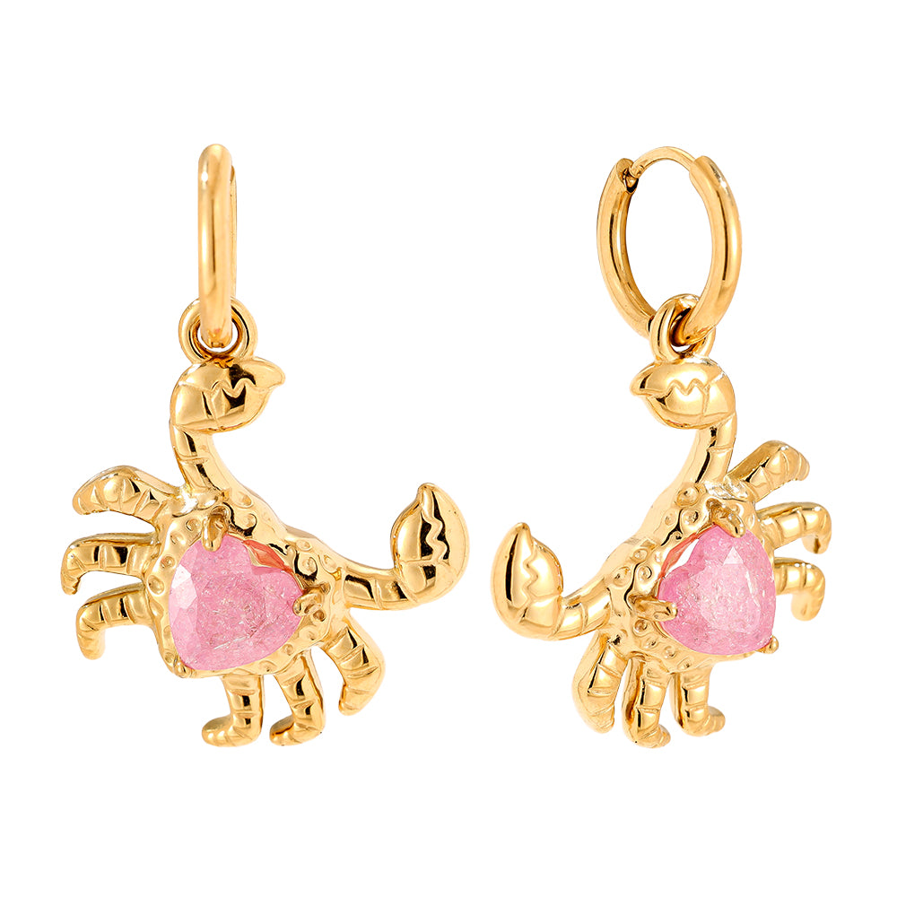 Maritimer Ohrschmuck im Krabben-Design für Damen