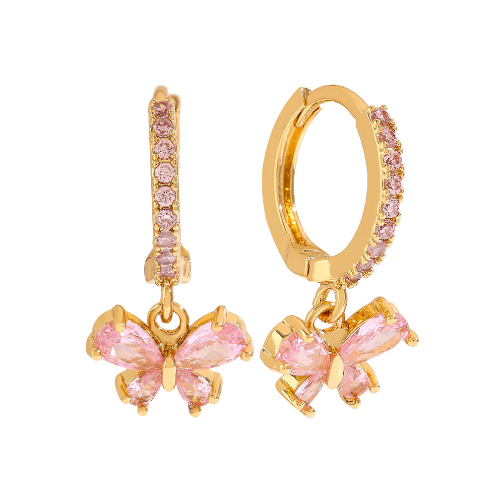 Elegante Diamond Butterfly Ohrringe – funkelndes Design mit Schmetterling.