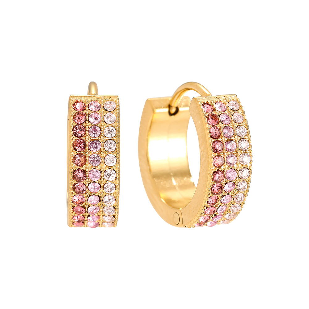 Diamond Hoop Ohrringe in runder Form – stilvoller Creolen-Schmuck mit Glanz