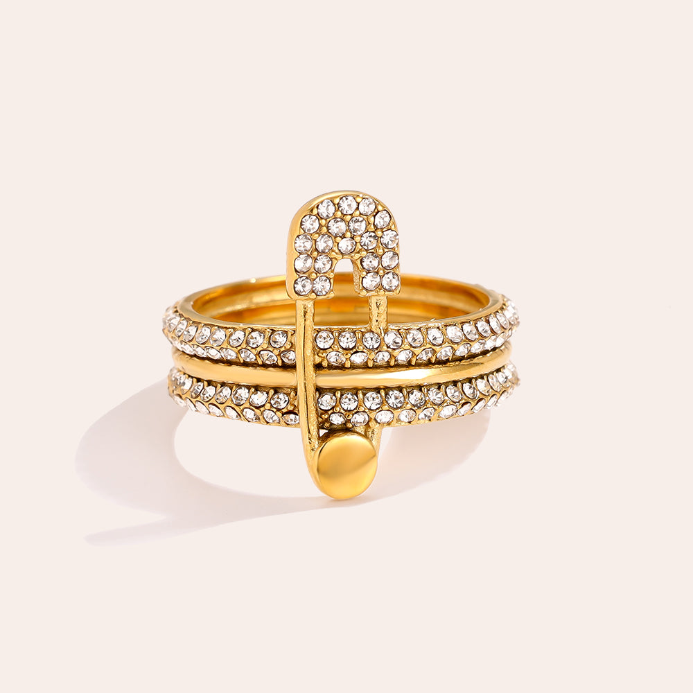 Eleganter Shine Pin Ring für trendbewusste Looks