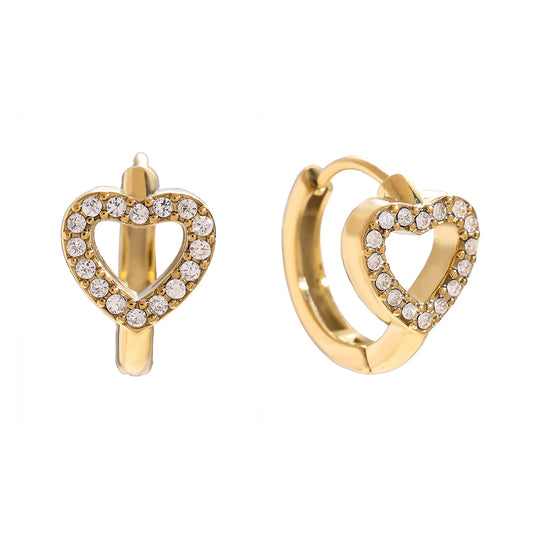 Empty Heart Ohrringe – Schlichte Ohrringe mit leerem Herz-Motiv für einen eleganten Look