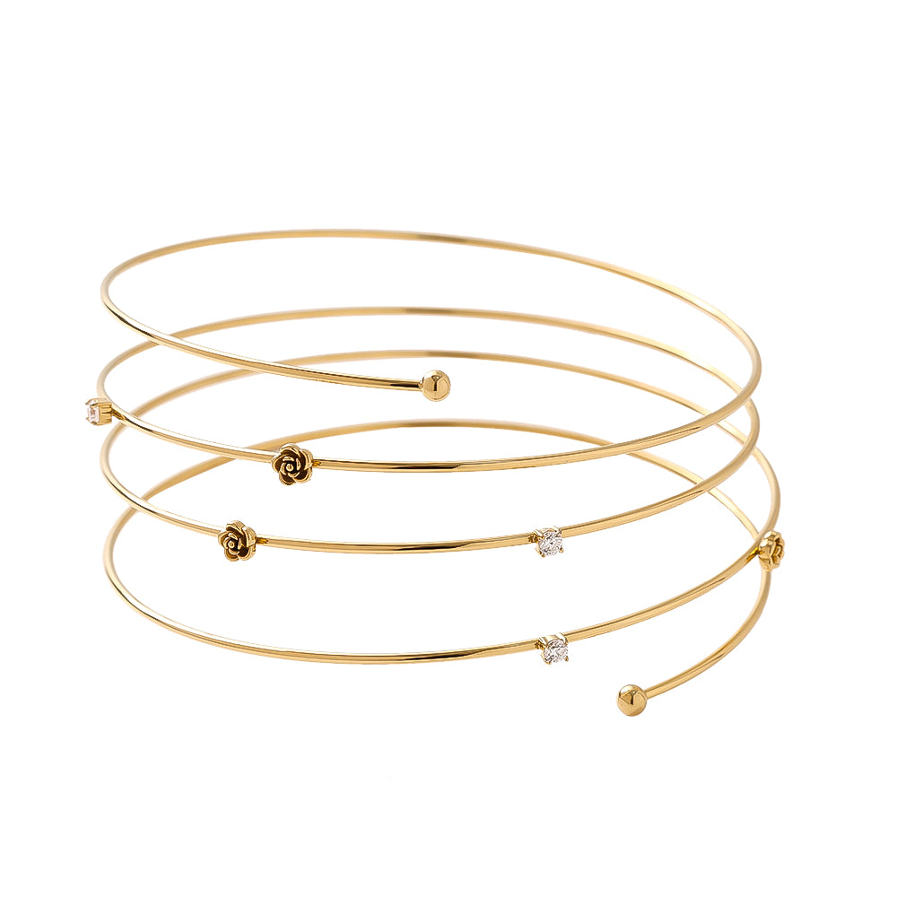 Flower Armreifen – Stilvolles Schmuckstück mit Blumenmotiv