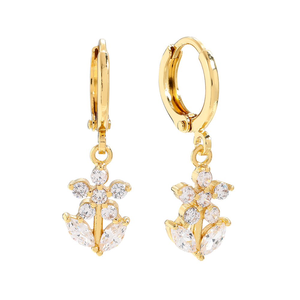 Elegante Flower Leaf Ohrringe mit floralem Blatt-Design – für einen natürlichen Look.