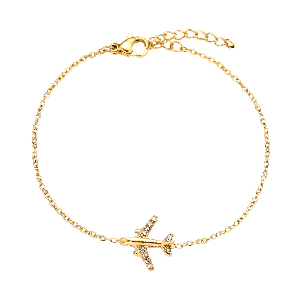 Stilvolles Flugzeug Armband als Accessoire für Reiseliebhaberinnen