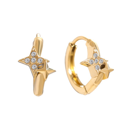 Pointed Star Ohrringe – Elegantes Accessoire für einen strahlenden Look