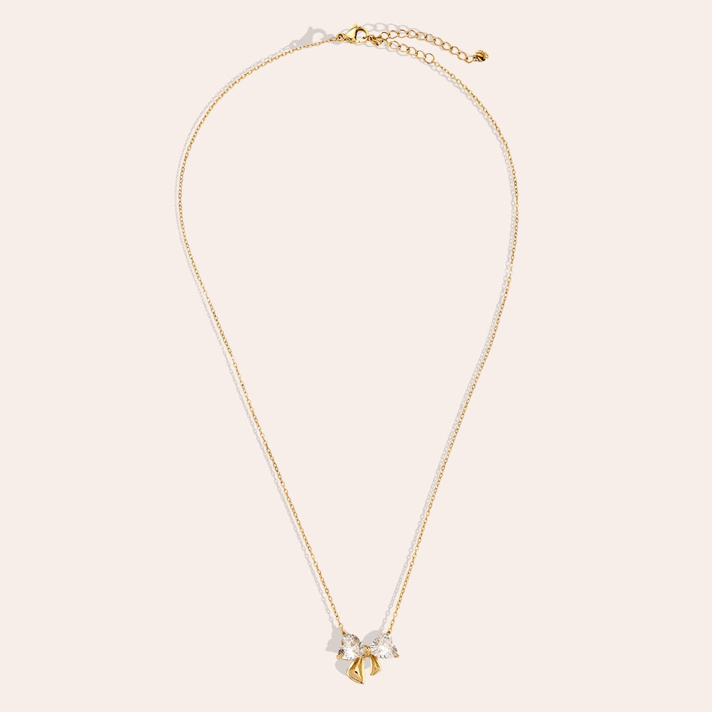 Klassische Vintage Bowtie Halskette, ideal für besondere Anlässe und elegante Outfits.