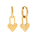 Elegante Heart Lock Ohrringe – stilvolles Design mit Herzschloss-Motiv für einen romantischen Look.